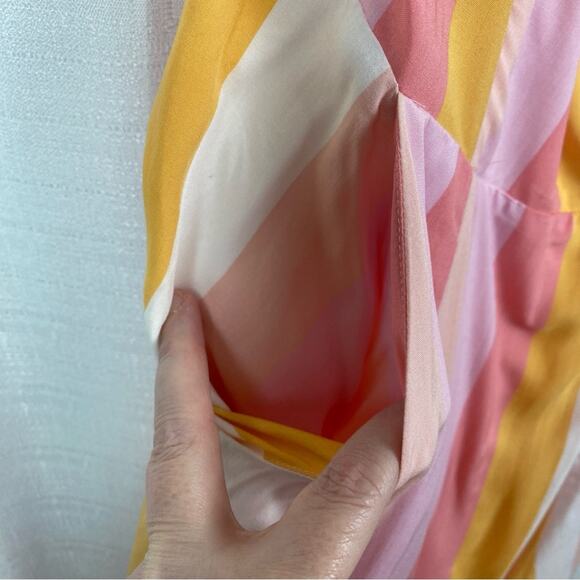 ModCloth x Collectif Sandy-Lynn Peachy Stripe Dress Sz.14 - Picture 8 of 16